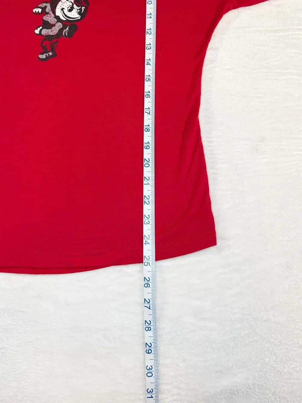 Pro Edge Ohio State Buckeyes Women's Red Jersey T-Shirt, Brutus Buckeye Mascot